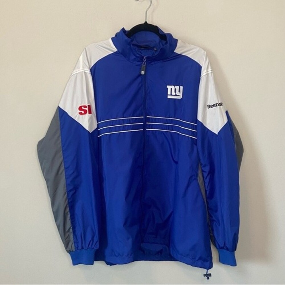 Reebok NFL NY Mew York Giants Windbreaker Jacket Sz XL